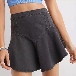 NWT Aerie Black Denim Skirt